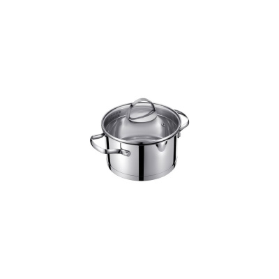 Кастрюля Regent Inox со стеклянной крышкой со сливом 4.7 л 22x12.5 см нержавеющая сталь стекло Linea TORINO