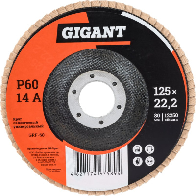 Круг лепестковый торцевой 10 шт 125x22,2 Gigant