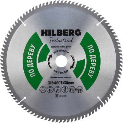 Диск пильный Hilberg Industrial Дерево (315x30 мм; 100Т)