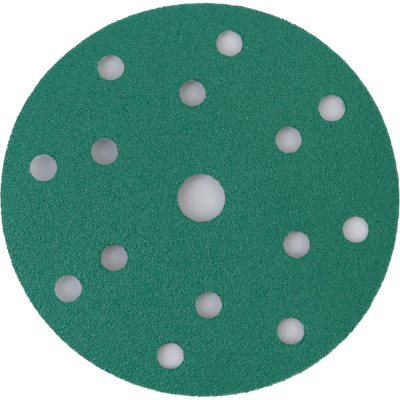 Абразивный круг GREEN Film 150 мм, P240, 15 отверстий, на липучке, 10 шт TILFLEX