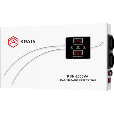 Стабилизатор напряжения KRATS 2000VA индикация 220В, Uвх. 140-260, 2000ВА