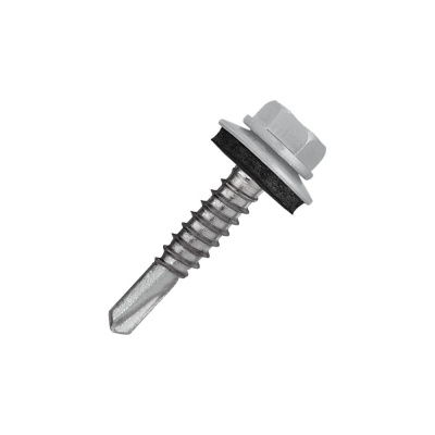 Кровельный саморез Rizzel 5,5x25 RAL 7004, сверло №3, 250 шт.