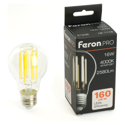 Лампа светодиодная FERON.PRO LB-1116 Шар E27 16W 175-265V 4000K