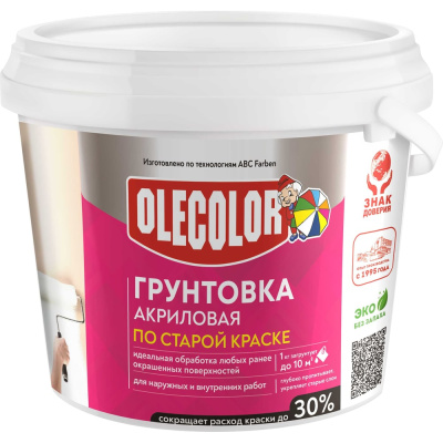 Акриловая грунтовка OLECOLOR по старой краске, 3 кг