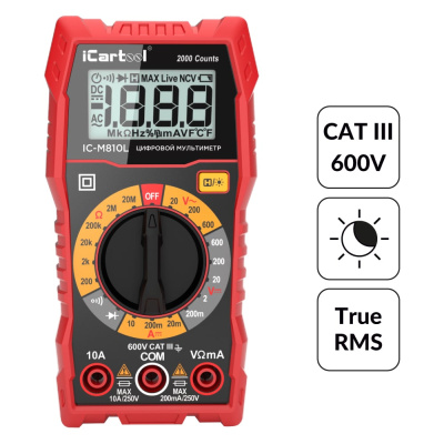 iCartool IC-M810L - бюджетный цифровой мультиметр с ручным выбором пределов измерений