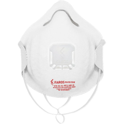 Полумаска фильтрующая для защиты от аэрозолей FAROS PROTECTION FR 3310 FFP3 NR D, с клапаном выдоха, PREMIUM 00-00002636