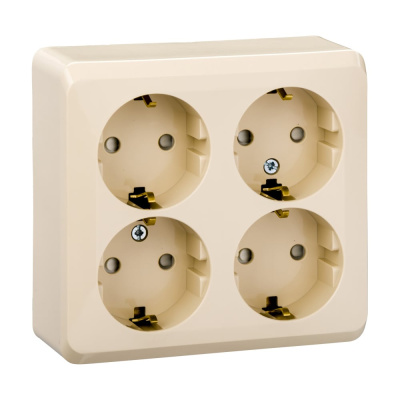 Четверная розетка Systeme Electric Этюд PA16-208K 293416