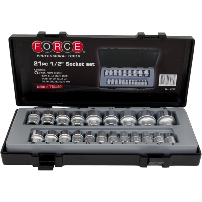 Набор головок 1/2" 21 шт FORCE