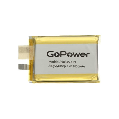 Аккумулятор GoPower Li-Pol LP103450UN 3.7V 1850mAh без защиты 00-00024510