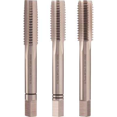 Набор метчиков из 3-х шт. H-Tools М12 шаг 1.75мм DIN352 HSSE