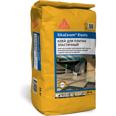 Плиточный клей SIKA Ceram Elastic Мешок 25 кг, класс С2 ТЕ S1