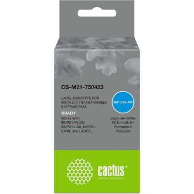 Ленточный картридж для Brady BMP21-PLUS, BMP21-LAB Cactus CS-M21-750423 1791290