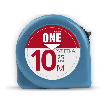 Измерительная рулетка Smartbuy 10мх25мм, пластиковый корпус, фиксатор, усиленный зацеп
