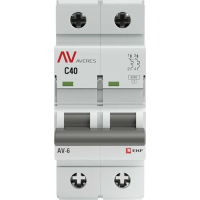 Автоматический выключатель EKF AVERES AV-6 mcb6-2-40C-av