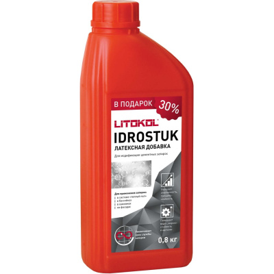 Латексная добавка для затирок LITOKOL IDROSTUK 0,8 кг