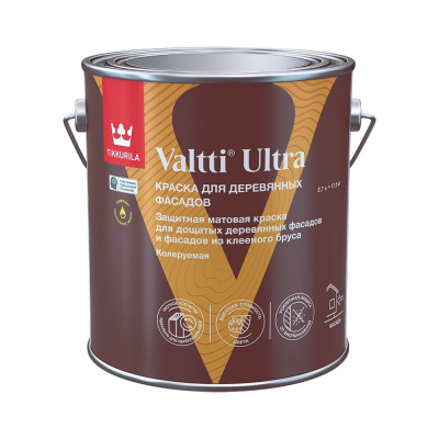 Краска для деревянных фасадов Tikkurila VALTTI ULTRA C мат 2,7л