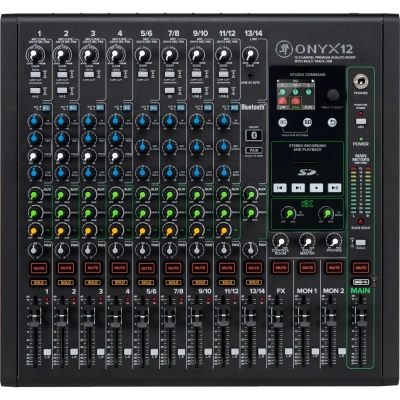 Микшерный пульт Mackie ONYX12, 12-кан. поканальн. запись, проц. эффект, USB