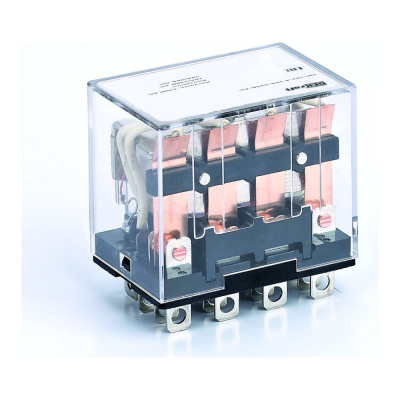 Промежуточное реле Dekraft ПР-102, 10 А, 12 В AC, 4 контакта, LED
