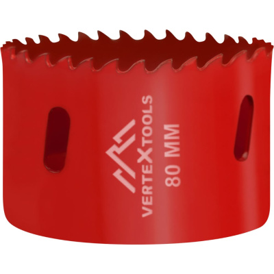 Коронка биметаллическая по металлу 80 мм vertextools