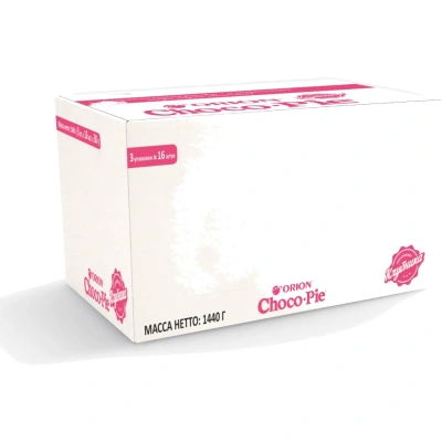 Пирожное Choco Pie Клубника, 30гx48шт/уп, (1440г)