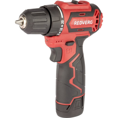 Шуруповерт аккумуляторный бесщеточный REDVERG RD-SD12BL серии POWER COMPACT со сменным патроном