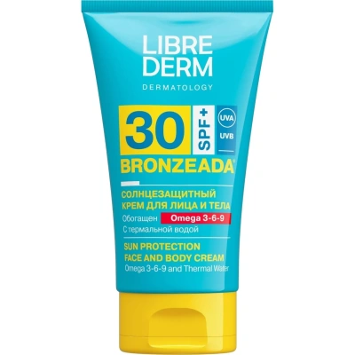 Крем LIBREDERM BRONZEADA солнцезащитный с Омега3-6-9 и терм вод SPF30 150мл