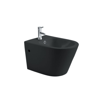 Подвесное биде Aquatek AQ1057-MB ВЕГА 530х360х330, цвет черный матовый