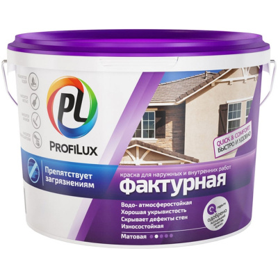 Водно-дисперсионная краска Profilux (фактурная; фасадная; 16 кг)