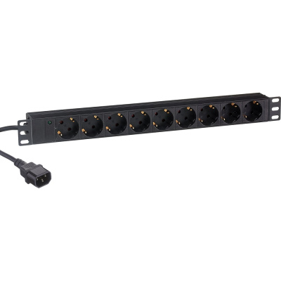 Блок.роз ExeGate Serverpro.pdu-19h906.al-9s-c14-2.5cu.191uалюм.9schuko.кабель.с.c14.2.5м