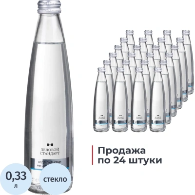 Вода питьевая Деловой Стандарт негаз стекло 0,33л