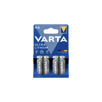 Батарейка Varta ULTRA FR6 AA, BL4, Lithium, 1.5V (6106) (4/40/400) 4 шт в упаковке