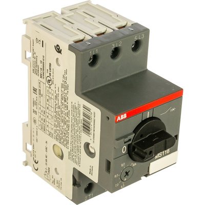 Автоматический выключатель защиты двигателя ABB MS-116-10.0 50kA