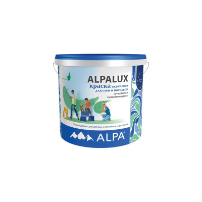 Краска ВД ALPA Альпалюкс (LUX DIY) база А 5 л (7,6 кг)