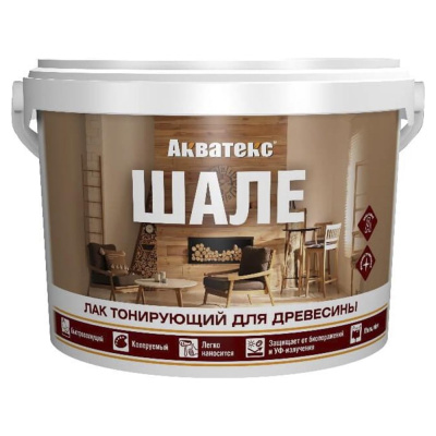 Тонирующий лак для древесины АКВАТЕКС ШАЛЕ