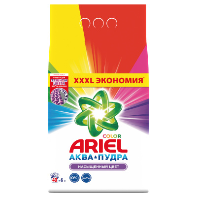 Стиральный порошок автомат 6 кг, ARIEL (Ариэль) Color, 1001895