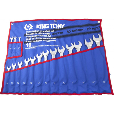 Набор комбинированных ключей, 16 предметов KING TONY