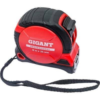 Рулетка Gigant Professional с магнитным зацепом 8м 25мм GPGW-12 пригодится во время проведения ремонтных и строительных