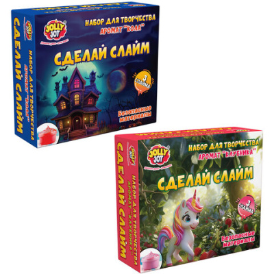Слайм, набор "Сделай слайм" 3 шт., 3 цвета с наполнителем АССОРТИ, 2 вида, JOLLY JOT (ДЖОЛЛИ ДЖОТ), 665988