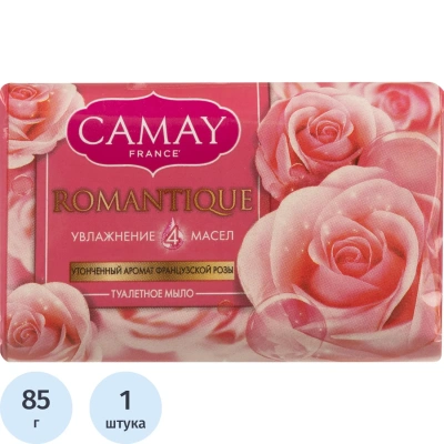 Мыло туалетное 85 г, CAMAY "Французская роза"