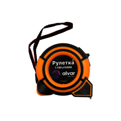 Рулетка измерительная Alvar PREMIUM, 7.5м х 25мм, магнитная AL-RP75