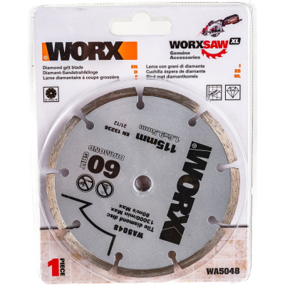 Пильный диск с алмазным напылением для точной и чистой резки по кафелю WORX