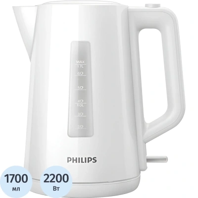 Чайник Philips HD9318/00, 2200Вт, 1,7л., пластик, белый