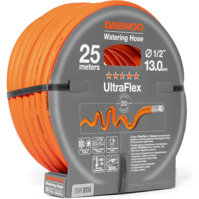 Шланг DAEWOO ultraflex диаметром 1/2 13 мм, 25 м DWH 8114