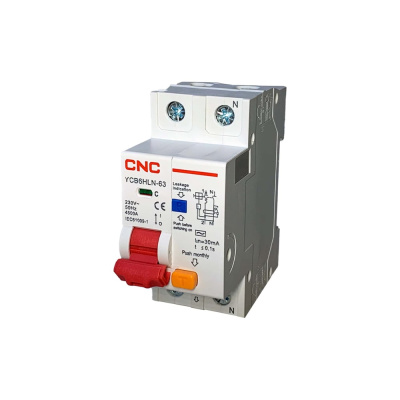 Дифференциальный автомат CNC YCB6HLN-63 10А 1P+N 4,5кА 30мА C AC