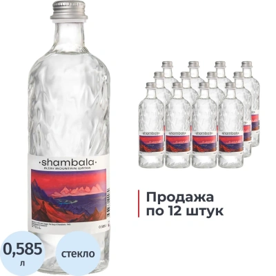 Вода минеральная Шамбала Горная природная негаз стекло 0,585л