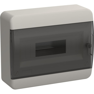 Корпус пластиковый IEK TEKFOR ЩРН-П-12 IP41 черная прозрачная дверь