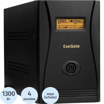 ИБП ExeGate SpecialPro Smart LLB-2200.LCD.AVR.4SH.RJ (EP285532RUS)