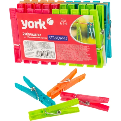 Прищепки Стандарт YORK 20шт УП 96000