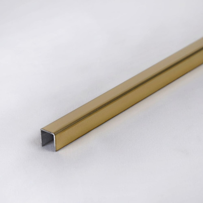 П-профиль Forming U1, 10х10х10, нержавеющая сталь AISI 430, 0,8мм, Gold Mirror, длина 3000мм 997
