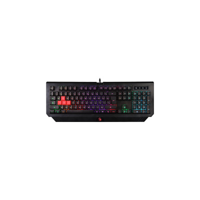 Клавиатура A4TECH B120N черный USB Multimedia for gamer LED кабель 1.8м
